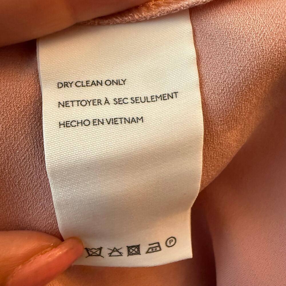 BHLDN cali satin midi slip dress blush pink cowl neck slit hemsize 6 NWT - Picture 8 of 15